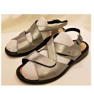 SOLIDUS Germany Natural Plus Comfort Leather Sandals Size:US-8/EU-40 Gray